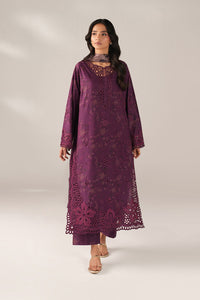 IZNIK-3PC LAWN CHIKANKARI EMB PRINTED SHIRT WITH SILK PRINTED DUPATTA AND PRINTED TROUSER-BIC-020