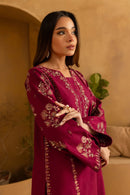 BATIK-2PIECE DHANAK EMBROIDERED SHIRT WITH DHANAK EMB TROUSER-BIC-15016
