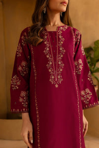 BATIK-2PIECE DHANAK EMBROIDERED SHIRT WITH DHANAK EMB TROUSER-BIC-15016