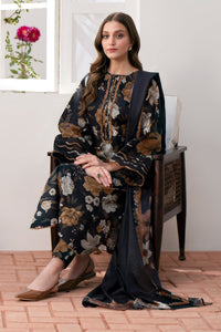BAROQUE-3PC LAWN PRINTED SHIRT WITH CHIFFON PRINT DUPATTA AND PRINT TROUSER-BIC-2530
