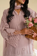 IZNIK-3PC LAWN EMBROIDERED SHIRT WITH KHAADI NET DUPATTA & TROUSER-BIC-3779