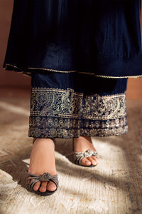 IZNIK-3PC VELVET EMBROIDERED NECKLINE WITH ORGANZA EMBROIDERED DUPATTA & VELVET EMB TROUSER-BIC-4362