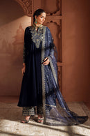 IZNIK-3PC VELVET EMBROIDERED NECKLINE WITH ORGANZA EMBROIDERED DUPATTA & VELVET EMB TROUSER-BIC-4362
