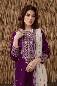 BATIK-3PC DHANAK EMBROIDERED SHIRT WITH DHANAK EMBROIDERED SHAWL AND TROUSER-BIC-4338
