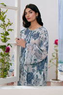 BAROUQE-3PC KARANDI PRINTED SHIRT WITH KARANDI PRINTED DUPATTA AND TROUSER-BIC-2574