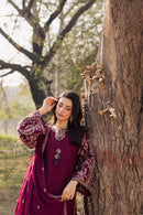 BATIK-3PC DHANAK EMBROIDERED SHIRT WITH CHIFFON EMBROIDERED DUPATTA AND EMB TROUSER -BIC-5163