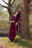 BATIK-3PC DHANAK EMBROIDERED SHIRT WITH CHIFFON EMBROIDERED DUPATTA AND EMB TROUSER -BIC-5163