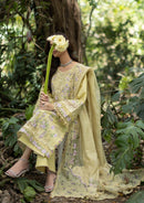 ELAF-3PC LAWN EMBROIDERED SHIRT WITH SILK PRINTED EMB DUPATTA AND TROUSER-BIC-4912