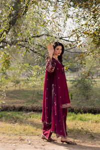 BATIK-3PC DHANAK EMBROIDERED SHIRT WITH CHIFFON EMBROIDERED DUPATTA AND EMB TROUSER -BIC-5163