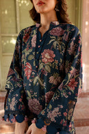 BAROQUE-3PC KHADDAR PRINTED SHIRT WITH KHADDAR PRINTED DUPATTA AND PRINT TROUSER-BIC-2647