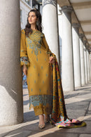 RANG RASIYA-3PC DHANAK EMBROIDERED SHIRT WITH COURTRAI PRINTED SHAWL AND TROUSER-BIC-4159