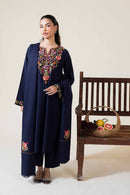 AISLING-3PC DHANAK EMBROIDERED SHIRT WITH DHANAK EMBROIDERED SHAWL AND TROUSER-BIC-5048