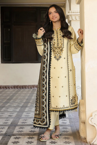 ASIM JOFA - 3PC LAWN EMBROIDERED SHIRT WITH MONARK PRINTED DUPATTA AND TROUSER -BIC-3728