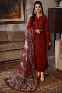 ASIM JOFA-3PC DHANAK SEQUIN EMBROIDRED SHIRT WITH COURTRAI PRINTED SHAWL AND TROUSER-BIC-4228