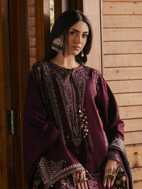 IZEL-3PC DHANAK EMBROIDERED SHIRT WITH COUTRAI PRINTED SHAWL AND TROUSER-BIC-5324