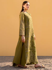 MAHNUR-3PC LAWN LASER WORK EMBROIDERED SHIRT WITH KHAADI NET EMBROIDERED DUPATTA AND TROUSER -BIC-4742