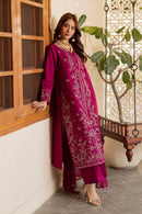 BATIK-3PIECE DHANAK SEQUINS EMBROIDERED SHIRT WITH CHIFFON EMBROIDERED DUPATTA AND TROUSER-BIC-5076