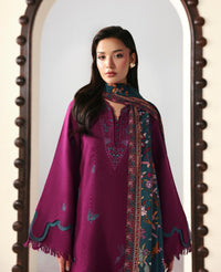 REPUBLIC -3PC DHANAK EMBROIDERED SHIRT WITH WOOL PRINT SHAWL AND TROUSER -BIC-5175