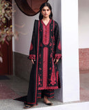 REPUBLIC WOMENSWEAR-3PC DHANAK EMBROIDERED SHIRT WITH DHANAK EMBROIDERED SHAWL AND EMB TROUSER-BIC-5233