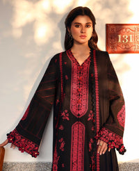 REPUBLIC WOMENSWEAR-3PC DHANAK EMBROIDERED SHIRT WITH DHANAK EMBROIDERED SHAWL AND EMB TROUSER-BIC-5233