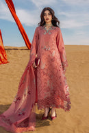 RANG RASIYA-3PC LAWN CHIKANKARI EMBROIDERED SHIRT WITH KHAADI NET EMBROIDERED DUPATTA AND TROUSER -BIC-4775