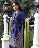 REPUBLIC WOMENSWEAR-3PC KARANDI EMBROIDERED SHIRT WITH KARANDI EMB SHAWL & TROUSER-BIC-5246