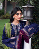 REPUBLIC WOMENSWEAR-3PC KARANDI EMBROIDERED SHIRT WITH KARANDI EMB SHAWL & TROUSER-BIC-5246