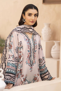 BRANDSINN-3PC KARANDI PRINTED EMBROIDERED SHIRT WITH KARANDI PRINTED EMB SHAWL & PRINTED TROUSER-BIC-0128