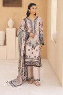BRANDSINN-3PC KARANDI PRINTED EMBROIDERED SHIRT WITH KARANDI PRINTED EMB SHAWL & PRINTED TROUSER-BIC-0128