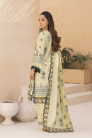 BRANDSINN-3PC KARANDI PRINTED EMBROIDERED SHIRT WITH KARANDI PRINTED EMB SHAWL & PRINTED TROUSER-BIC-0127