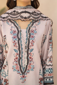BRANDSINN-3PC KARANDI PRINTED EMBROIDERED SHIRT WITH KARANDI PRINTED EMB SHAWL & PRINTED TROUSER-BIC-0128