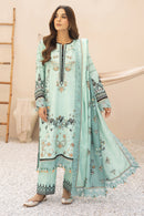 BRANDSINN-3PC KARANDI PRINTED EMBROIDERED SHIRT WITH KARANDI PRINTED EMB SHAWL & PRINTED TROUSER-BIC-0131