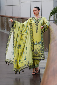 BRANDSINN-3PC KARANDI PRINTED EMBROIDERED SHIRT WITH KARANDI PRINTED EMB SHAWL & PRINTED TROUSER-BIC-0123