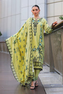BRANDSINN-3PC KARANDI PRINTED EMBROIDERED SHIRT WITH KARANDI PRINTED EMB SHAWL & PRINTED TROUSER-BIC-0123