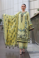 BRANDSINN-3PC KARANDI PRINTED EMBROIDERED SHIRT WITH KARANDI PRINTED EMB SHAWL & PRINTED TROUSER-BIC-0123