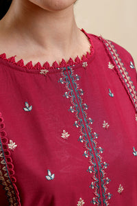 SAPPHIRE-3PC LAWN EMBROIDERED SHIRT WITH CHIFFON PRINTED DUPATTA AND TROUSER-BIC-4627