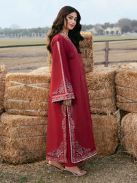 IZEL-3PC LAWN EMBROIDERED SHIRT WITH KHADDI NET EMBROIDERED DUPATTA AND TROUSER-BIC-4818