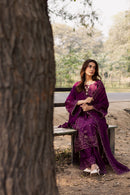 BATIK-3PC LAWN EMBROIDERED SHIRT WITH CHIFFON EMBROIDERED DUPATTA AND TROUSER-BIC-4834