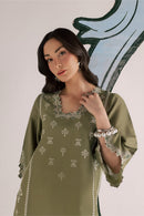 BATIK-2PIECE DHANAK EMBROIDERED SHIRT WITH DHANAK EMB TROUSER-BIC-15007