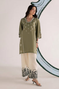 BATIK-2PIECE DHANAK EMBROIDERED SHIRT WITH DHANAK EMB TROUSER-BIC-15007
