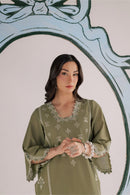 BATIK-2PIECE DHANAK EMBROIDERED SHIRT WITH DHANAK EMB TROUSER-BIC-15007