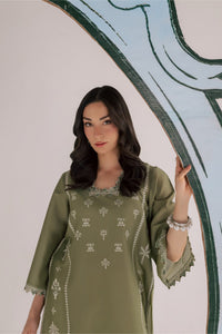 BATIK-2PIECE DHANAK EMBROIDERED SHIRT WITH DHANAK EMB TROUSER-BIC-15007