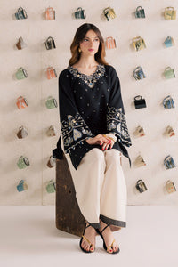 BATIK-2PIECE DHANAK EMBROIDERED SHIRT WITH DHANAK EMB SLEEVES-BIC-15010