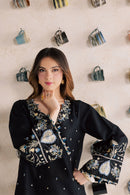 BATIK-2PIECE DHANAK EMBROIDERED SHIRT WITH DHANAK EMB SLEEVES-BIC-15010