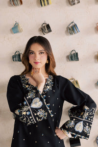 BATIK-2PIECE DHANAK EMBROIDERED SHIRT WITH DHANAK EMB SLEEVES-BIC-15010