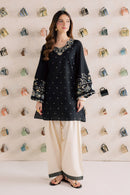 BATIK-2PIECE DHANAK EMBROIDERED SHIRT WITH DHANAK EMB SLEEVES-BIC-15010