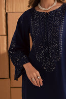 BATIK-2PIECE LAWN SEQUIN & CHIKAN EMB NECKLINE WITH SEQUIN EMB TROUSER-BIC-245