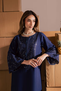 BATIK-2PIECE LAWN SEQUIN & CHIKAN EMB NECKLINE WITH SEQUIN EMB TROUSER-BIC-245