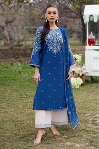 BATIK- 3PC LAWN EMBROIDERED SHIRT WITH CHIFFON EMBROIDERED DUPATTA AND EMB TROUSER-BIC-4812