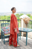 URGE-2PIECE LAWN EMBROIDERED SHIRT WITH LAWN EMBROIDERED TROUSER-BIC-244